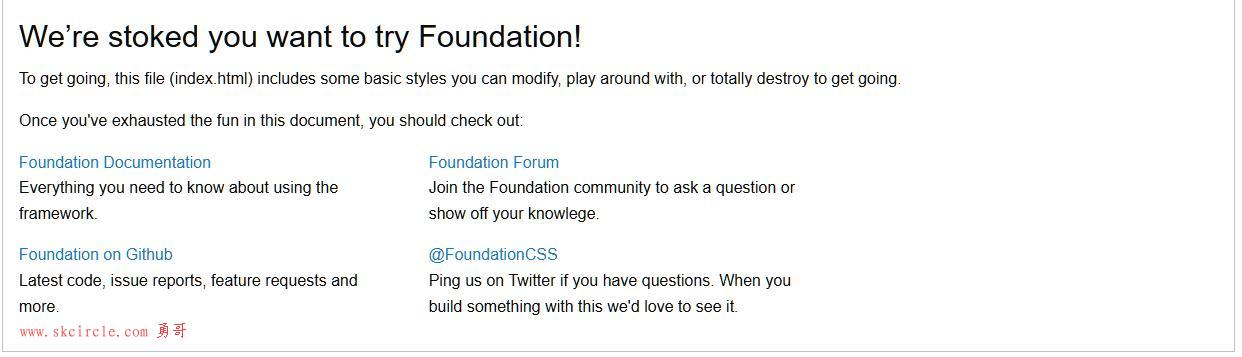 前端框架Foundation6.8.1的演示